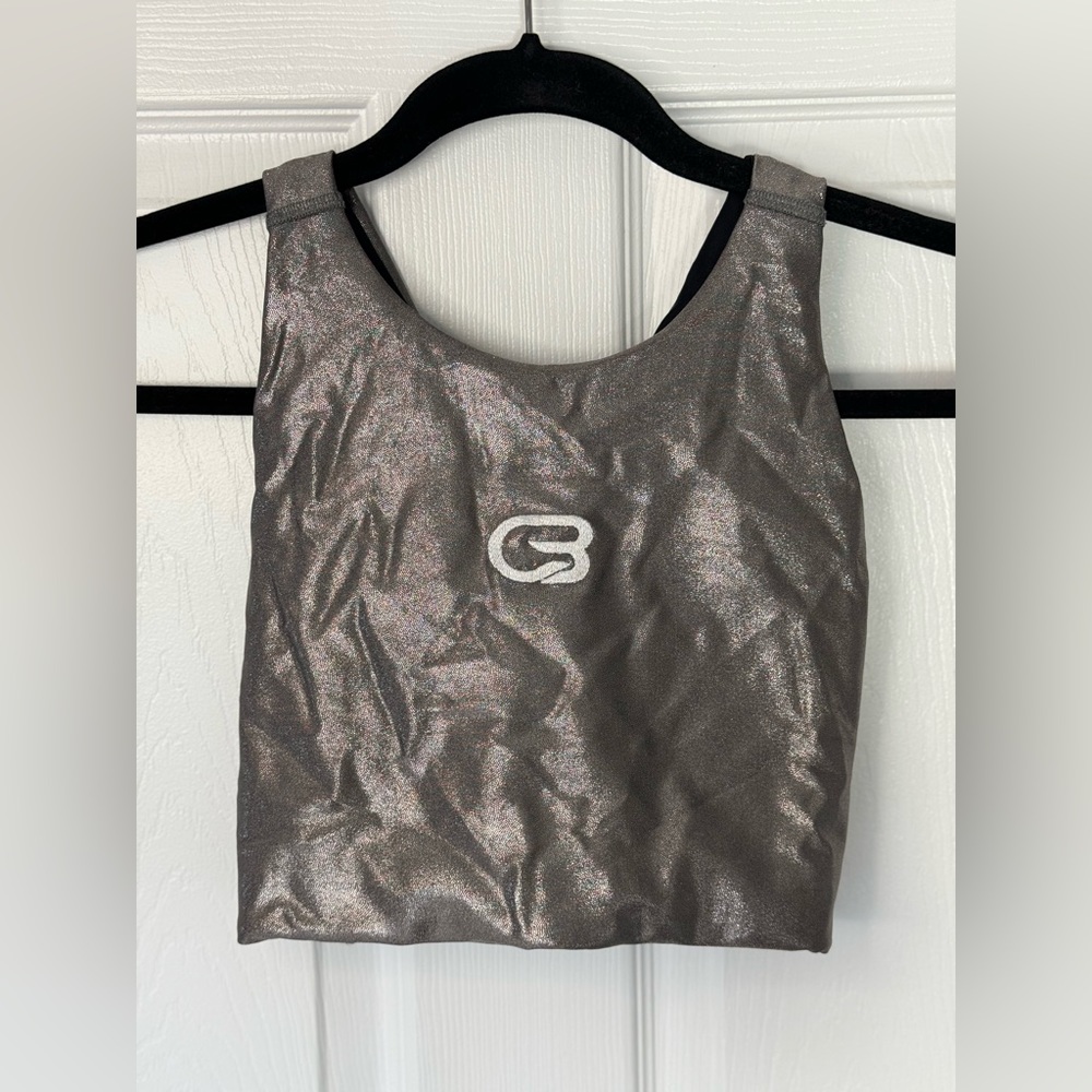 Emily Hsu Designs Metallic Silver Tank Top